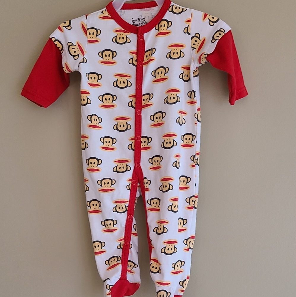 Small Paul (Paul Frank) snap up one piece footed sleeper